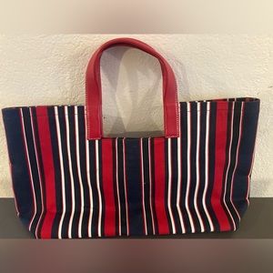 Talbots Red White and Blue Canvas Tote Bag